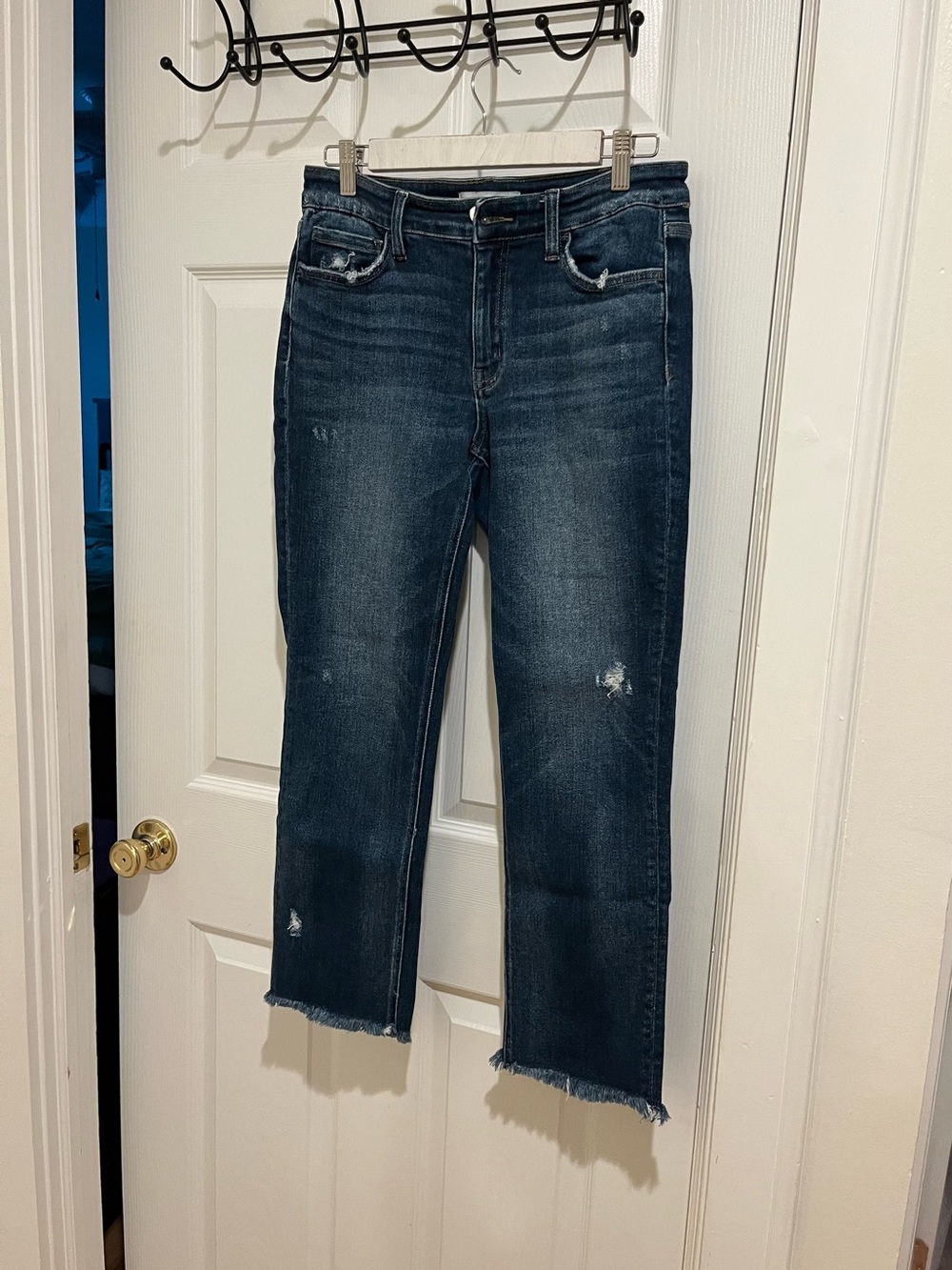 Flying Monkey Distressed Cropped Women's Jeans - Classic Straight Fit